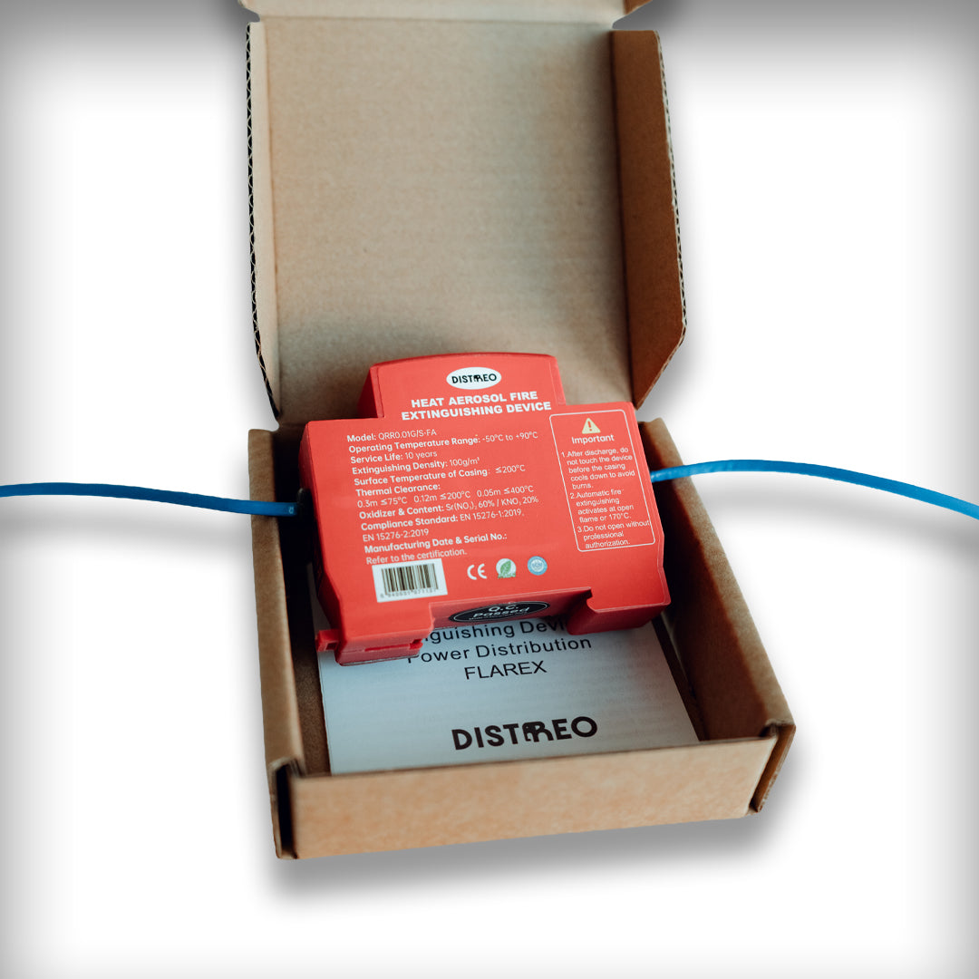 Flarex Original: CE-certified self-contained aerosol extinguishing device