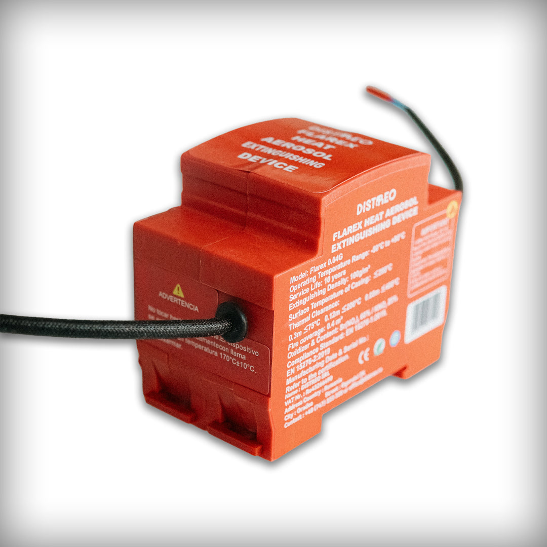 Flarex Original: CE-certified self-contained aerosol extinguishing device