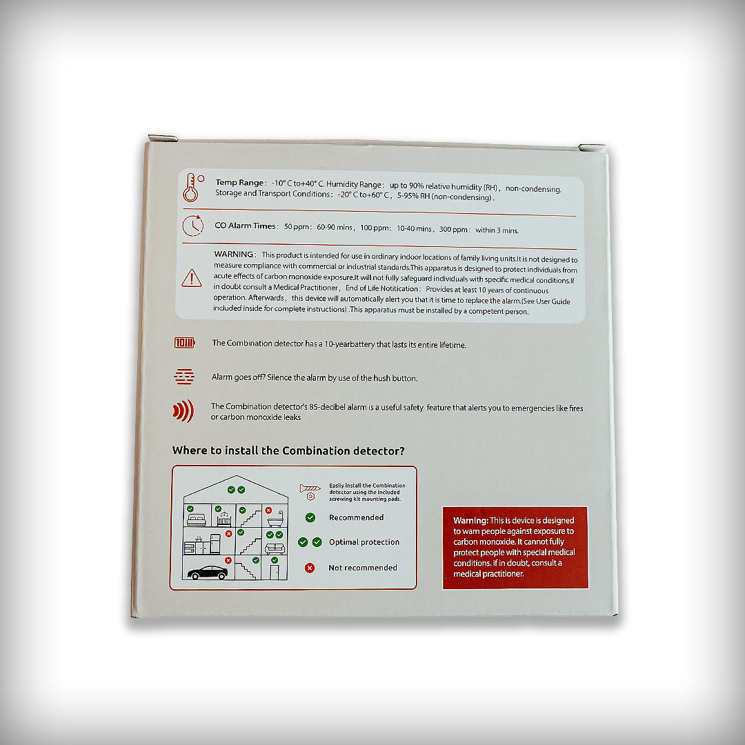 CS11 2-in-1 Smoke and Carbon Monoxide Detector with Sound Alarm